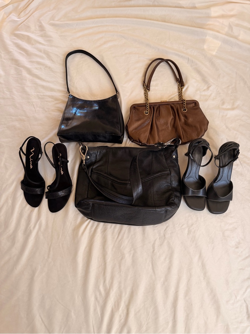 5pc Handbag & Shoes Bundle Lot - only $5 per item **one item is flawed